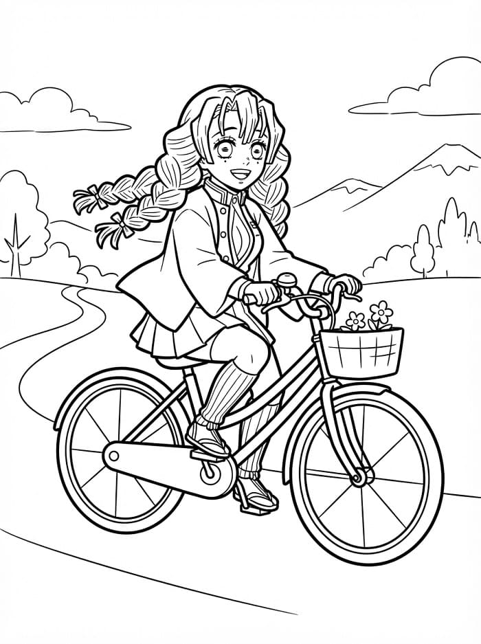 Mitsuri Kanroji Stampabile Gratis da colorare