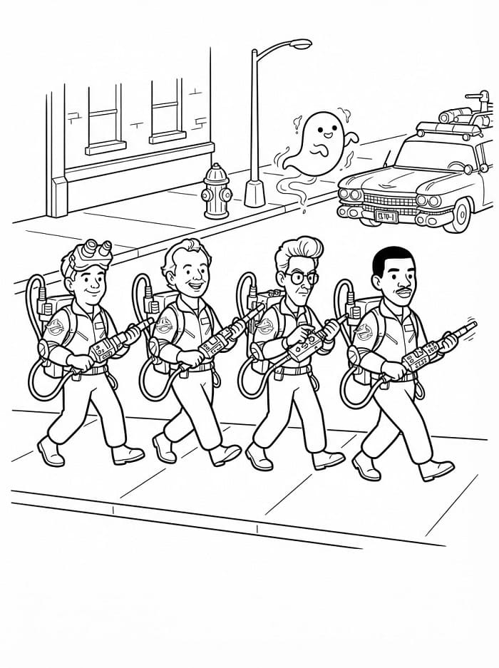 Personaggi Ghostbusters da colorare