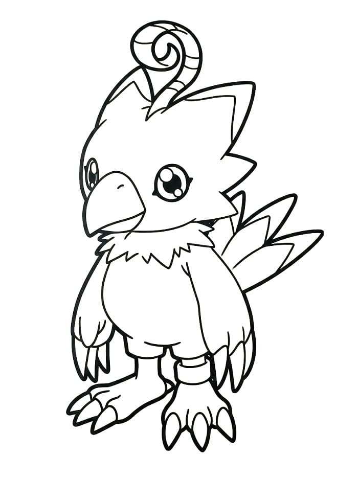 Piyomon Digimon da colorare