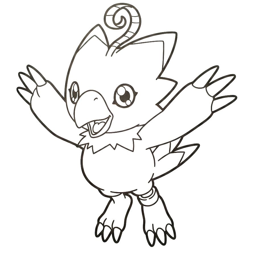 Piyomon di Digimon da colorare