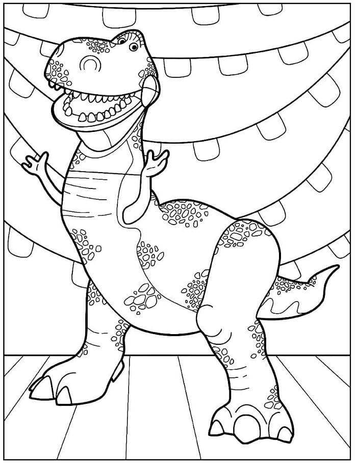 Rex di Toy Story 5 da colorare