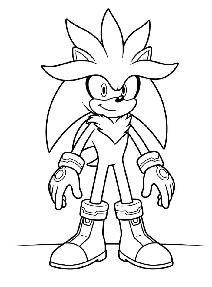 Silver the Hedgehog da colorare