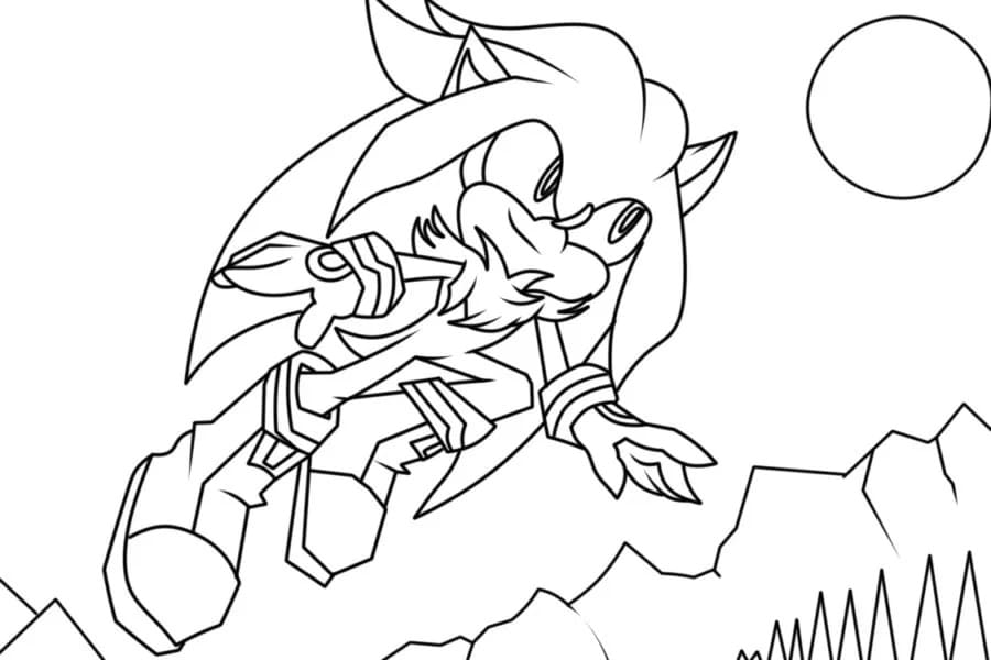 Sonic Silver da colorare