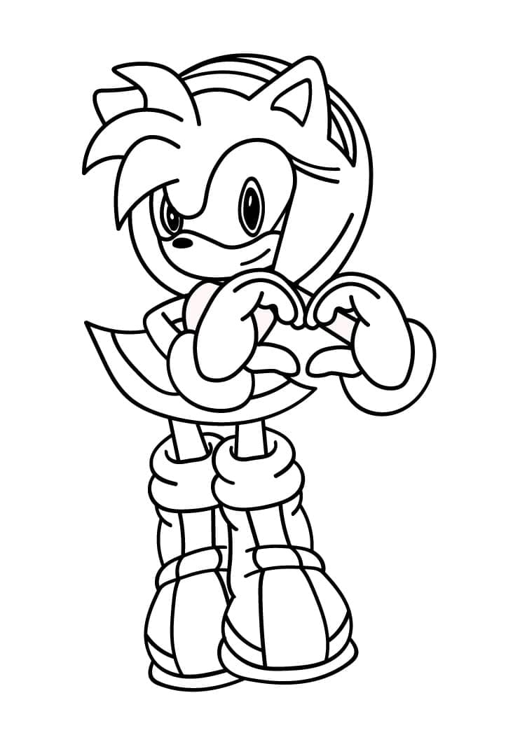 Stampabile Gratis Amy Rose da colorare