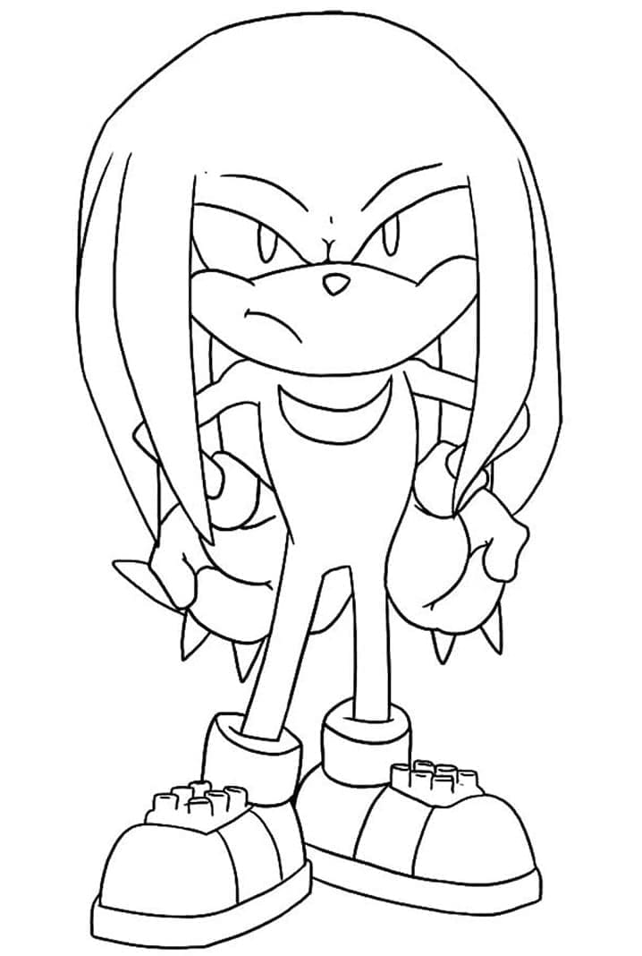 Stampabile Gratis Knuckles da colorare
