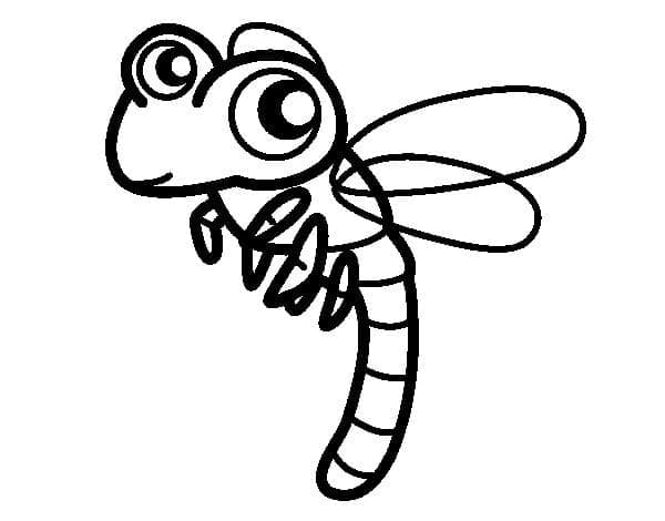 Stampabile Gratis Libellula da colorare