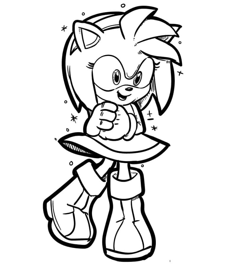 Stampabile Gratuita Amy Rose da colorare
