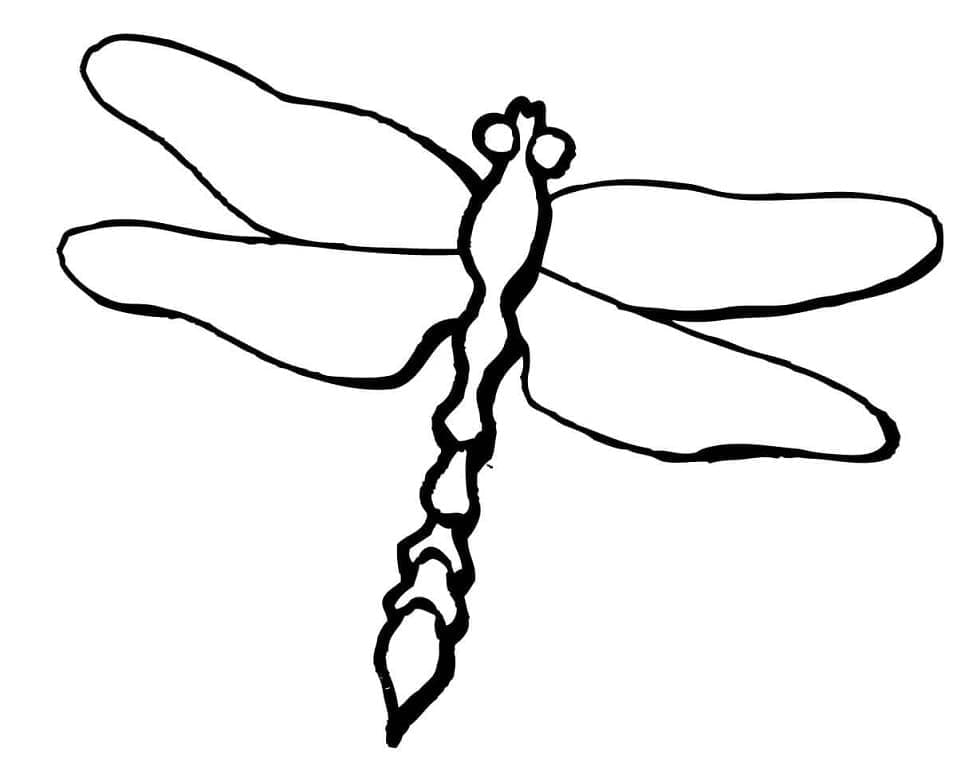 Stampabile Gratuita Libellula da colorare