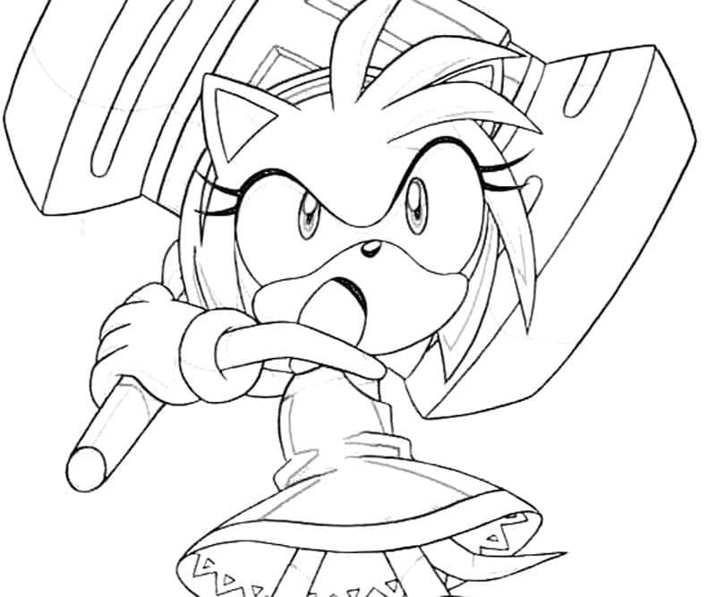 Stampabile Libera Amy Rose da colorare