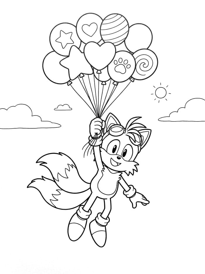 Tails Cartone Animato da colorare