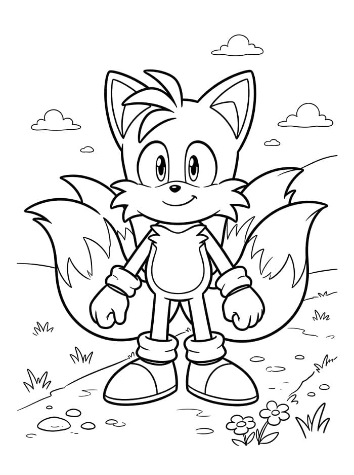 Tails Fantastico da colorare