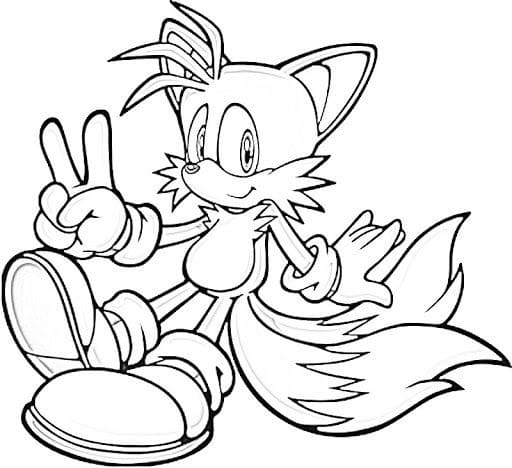 Tails Gratuito per Bambini da colorare