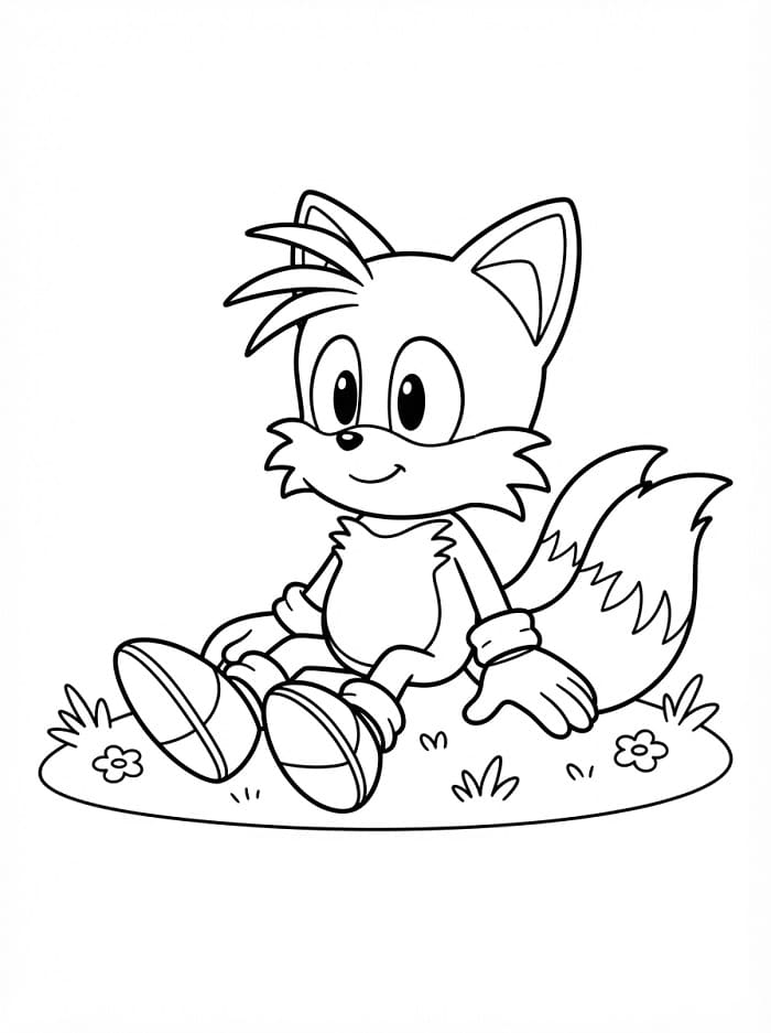 Tails Grazioso da colorare