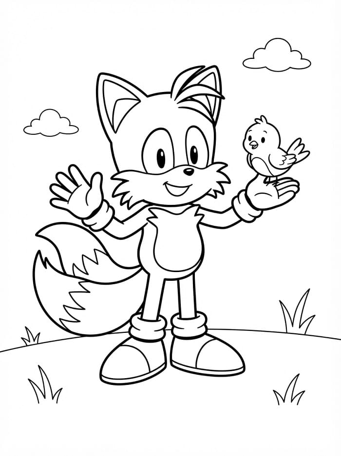 Tails Incantevole da colorare