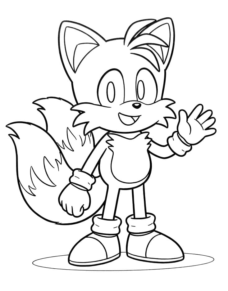 Tails Sonic da colorare