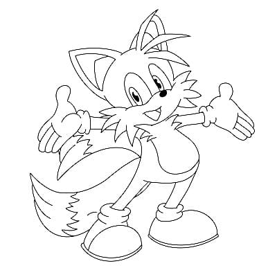 Tails Stampabile Gratis da colorare