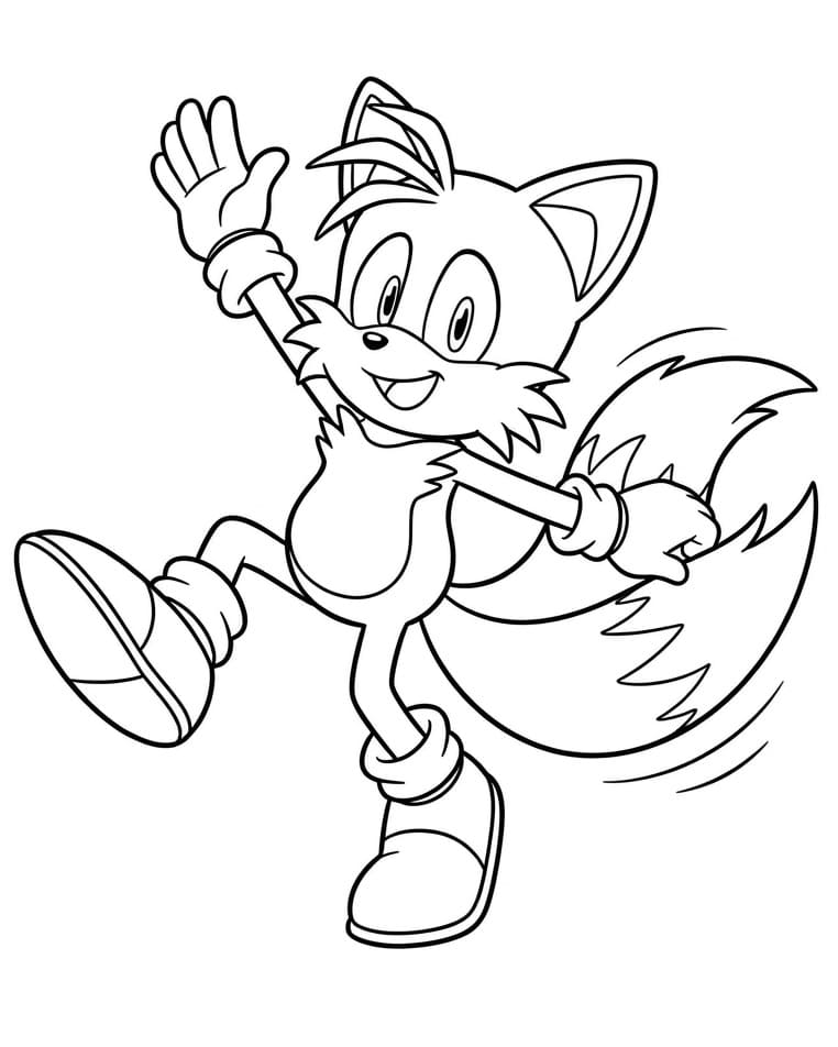 Tails in Sonic da colorare