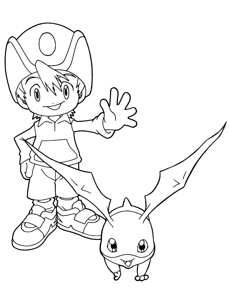 Takeru Takaishi Digimon da colorare