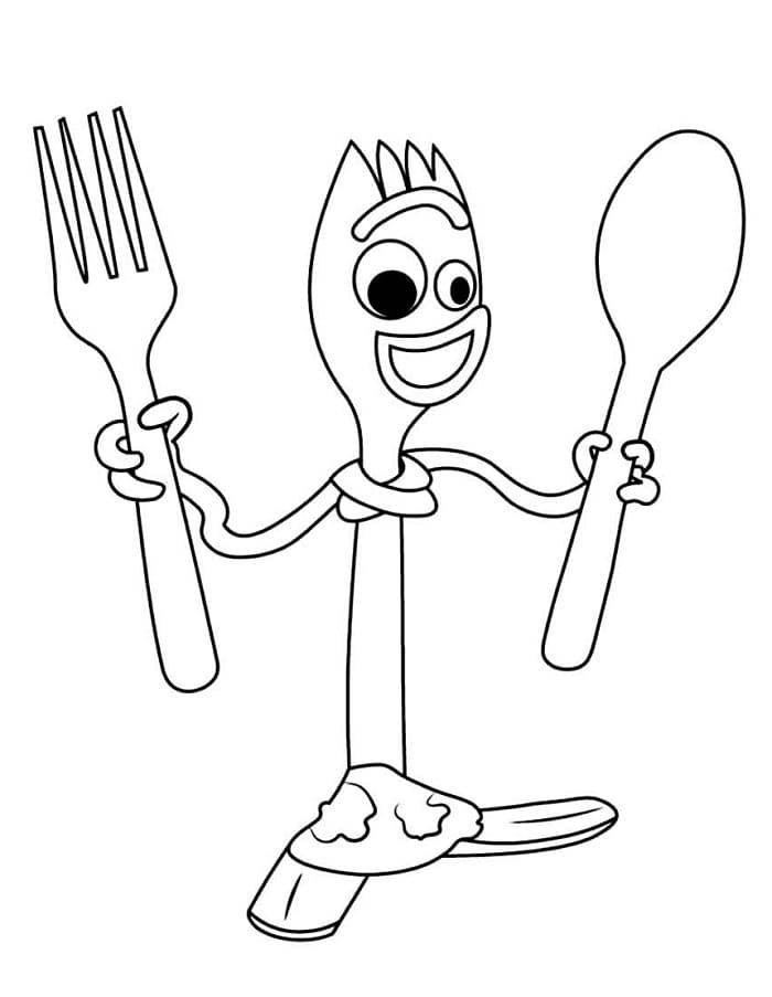 Toy story 5 Forky da colorare