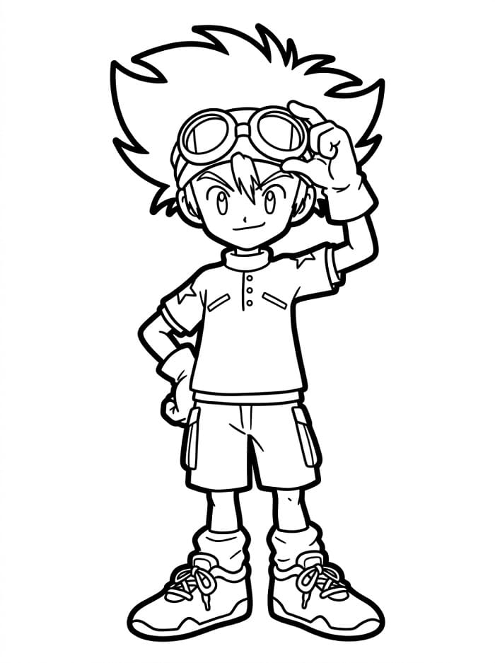 Yagami Taichi Digimon da colorare