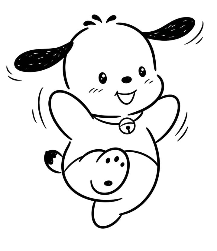 Adorabile Pochacco da colorare