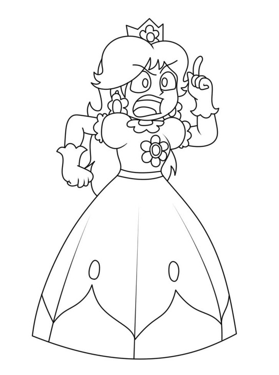 Adorabile Principessa Daisy da colorare