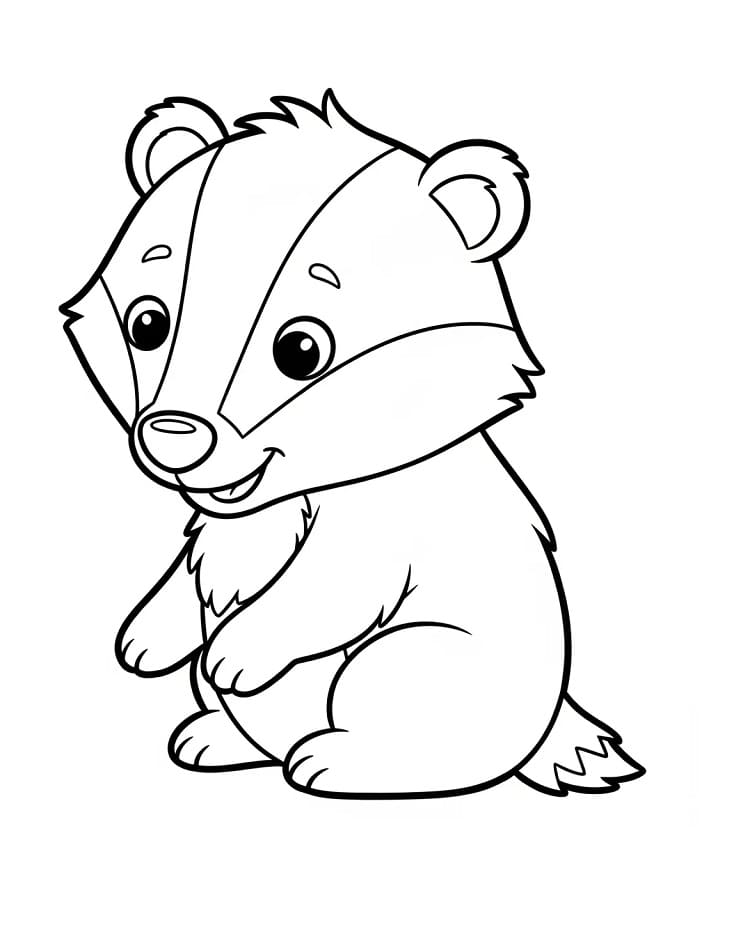 Adorabile Tasso da colorare