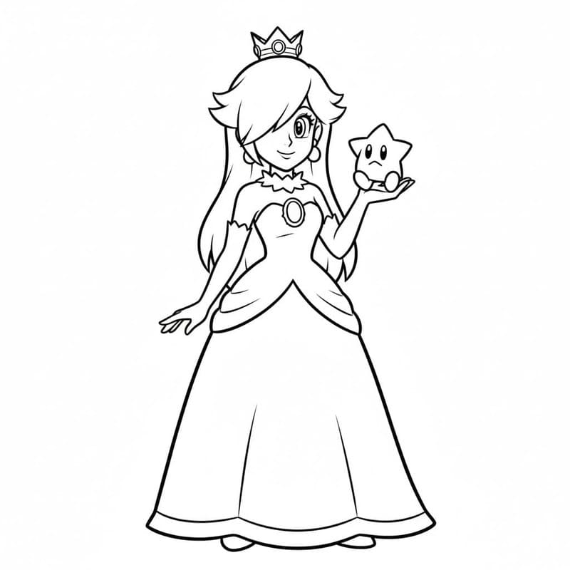 Bella Rosalina da colorare