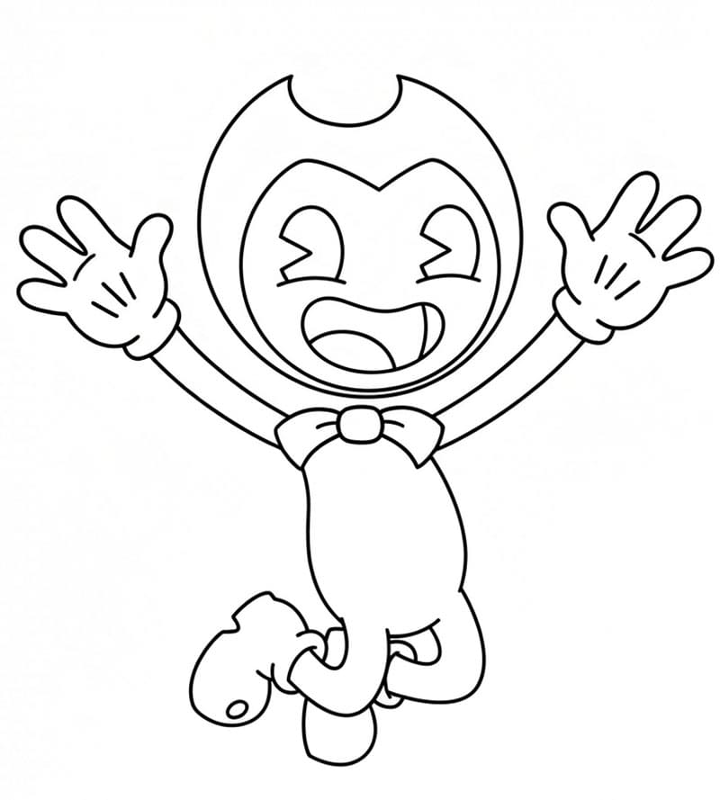 Bendy che salta da colorare