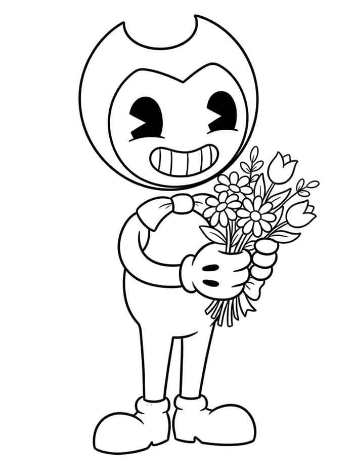Bendy e fiori da colorare