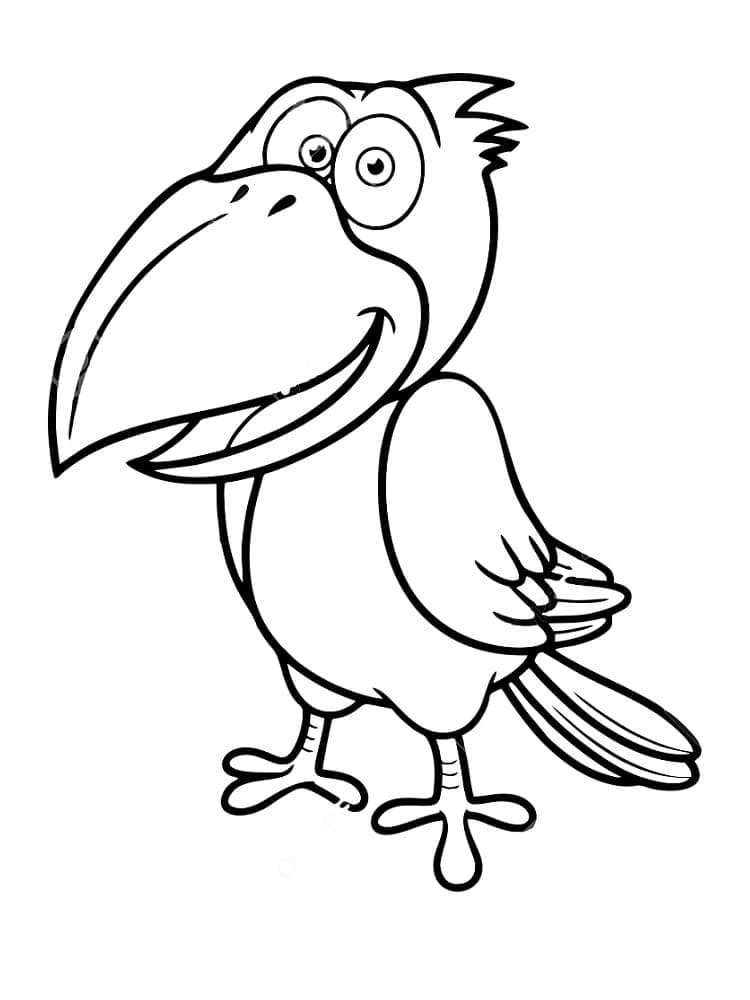 Corvo Gratuito per Bambini da colorare