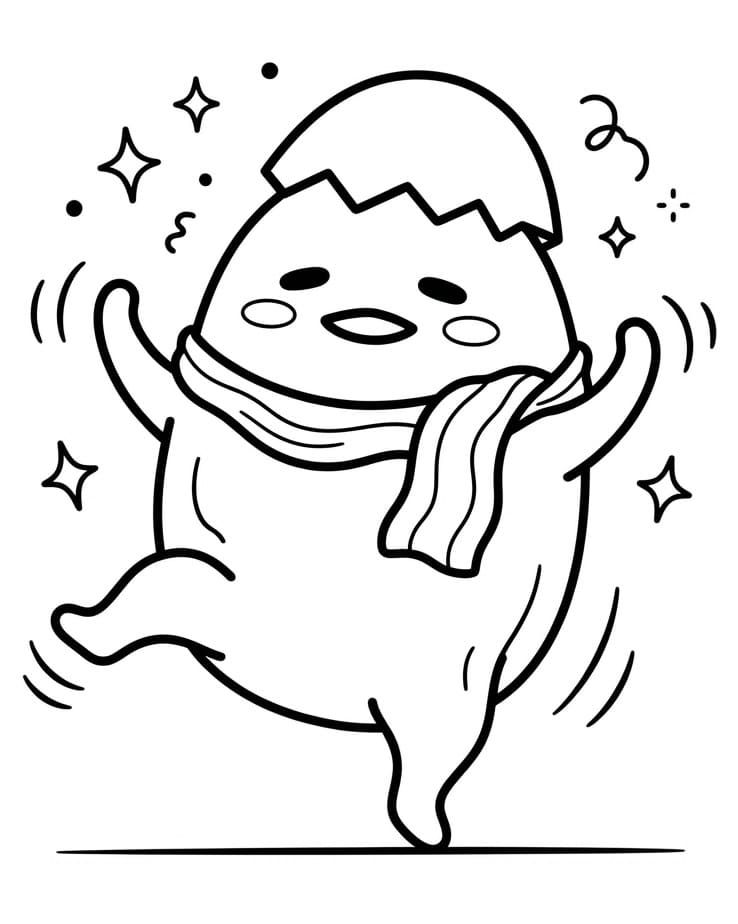 Divertente Gudetama da colorare