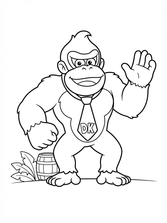 Donkey Kong da colorare