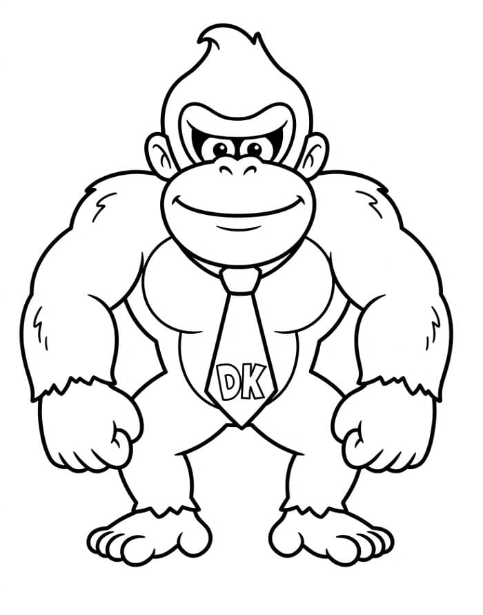 Donkey Kong Forte da colorare