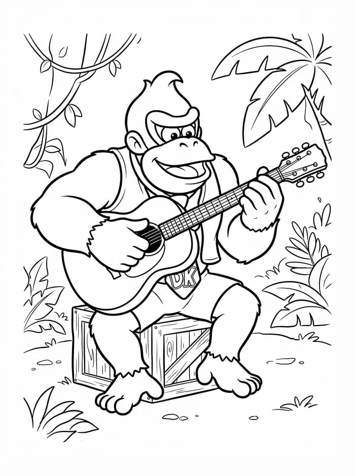 Donkey Kong Gratis da colorare