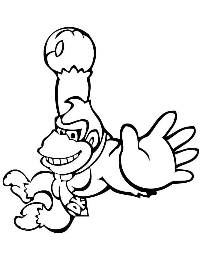 Donkey Kong Gratuito per Bambini da colorare