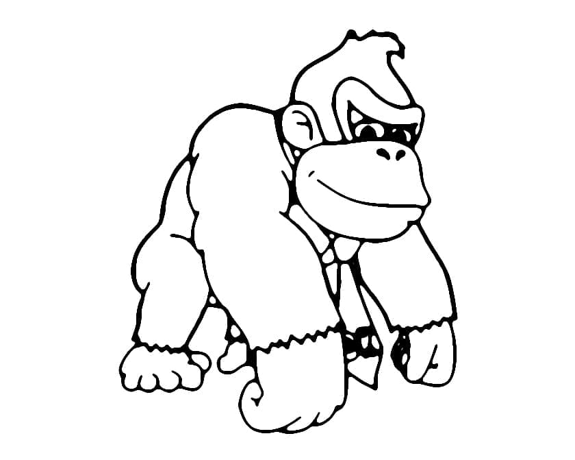 Donkey Kong Stampabile per Bambini da colorare