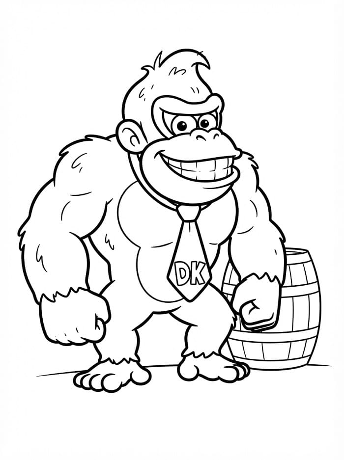 Donkey Kong Versione Stampabile da colorare