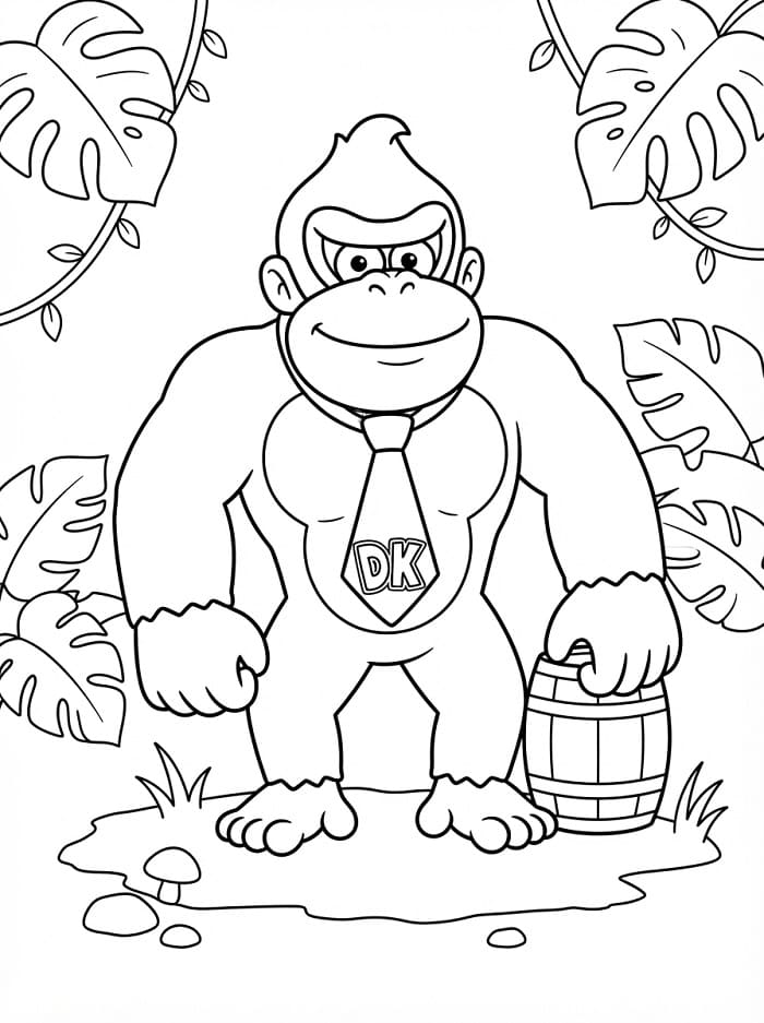 Donkey Kong da Mario da colorare