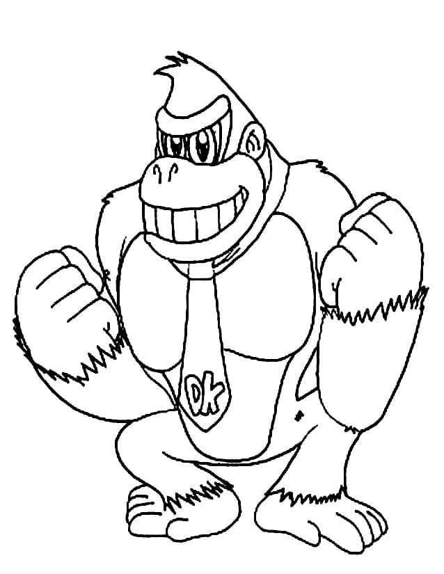 Donkey Kong per Bambini da colorare