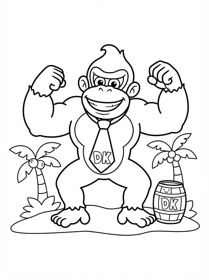 Donkey Kong per la Stampa da colorare