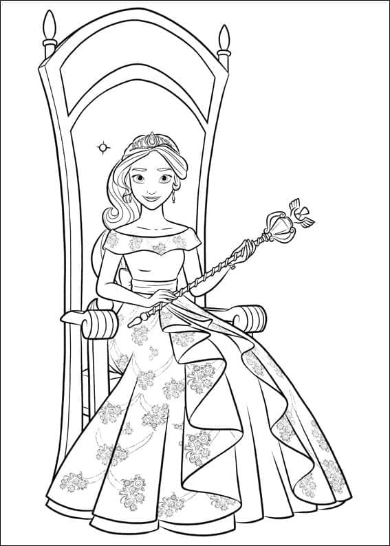 Elena di Avalor Stampabile Gratuita da colorare