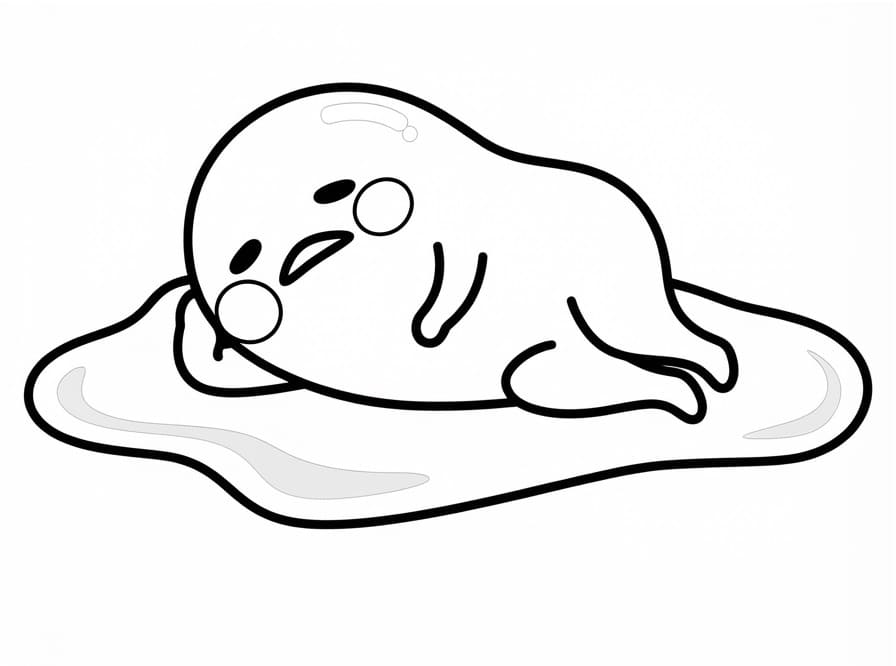 Facile Gudetama da colorare