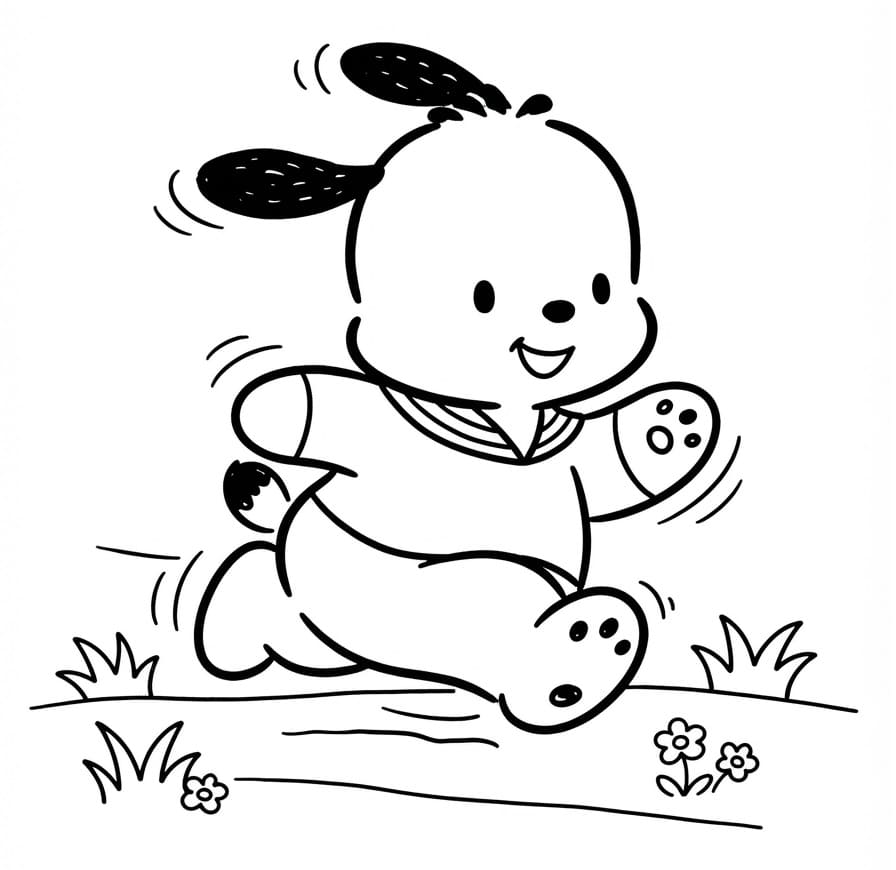 Felice Pochacco da colorare
