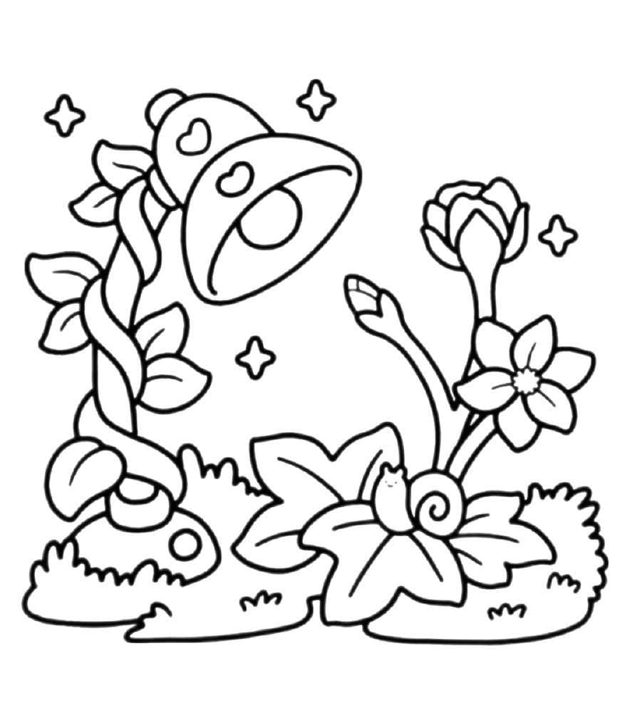 Giardino Gratis da colorare