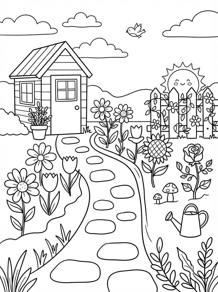Giardino Perfetto da colorare