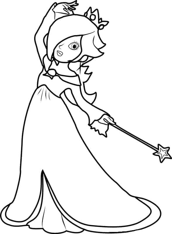 Graziosa Rosalina da colorare