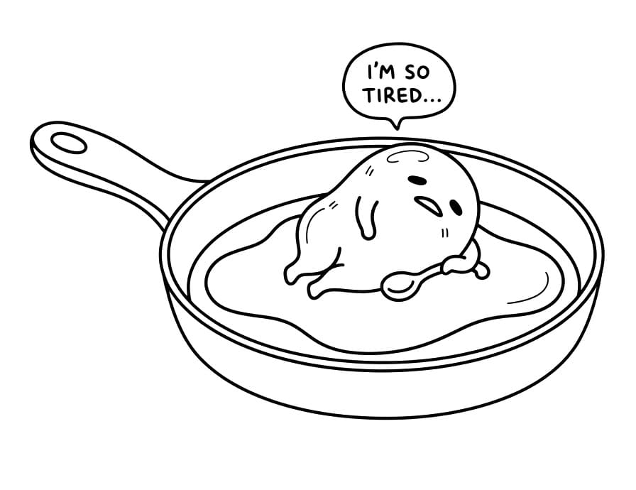 Gudetama Animato da colorare