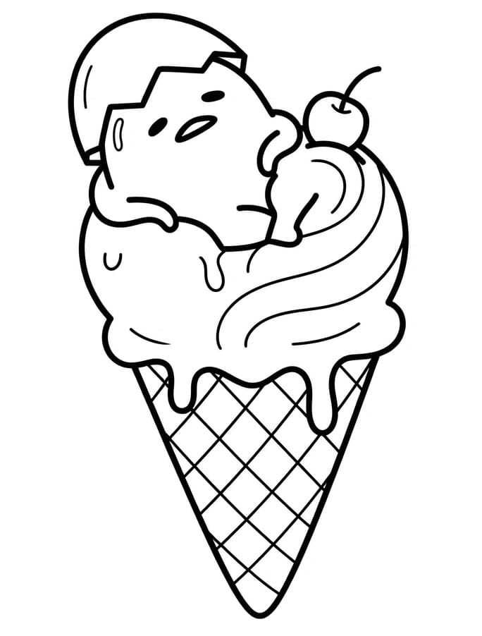 Gudetama Gelato da colorare