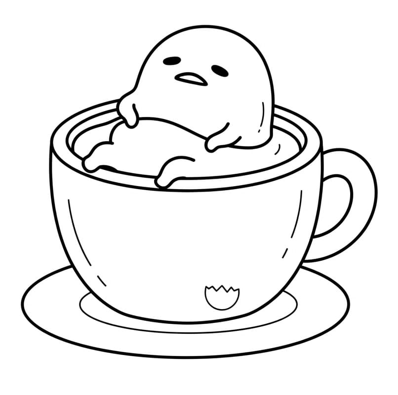 Gudetama Stampabile Gratuito da colorare